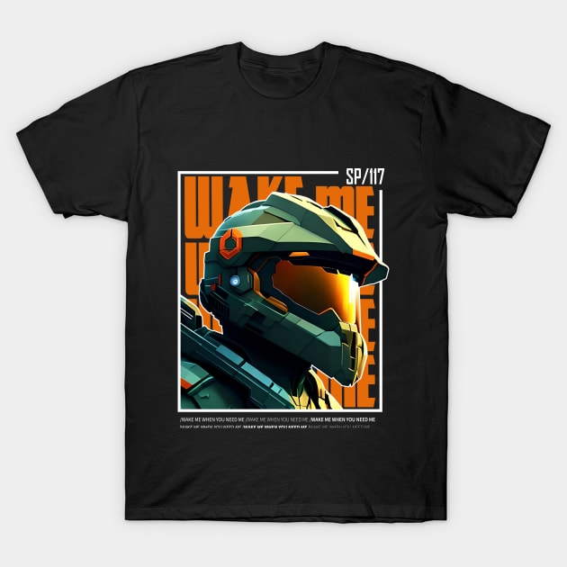 Halo game quotes - Master chief - Spartan 117 - BQ01-v9 T-Shirt by trino21